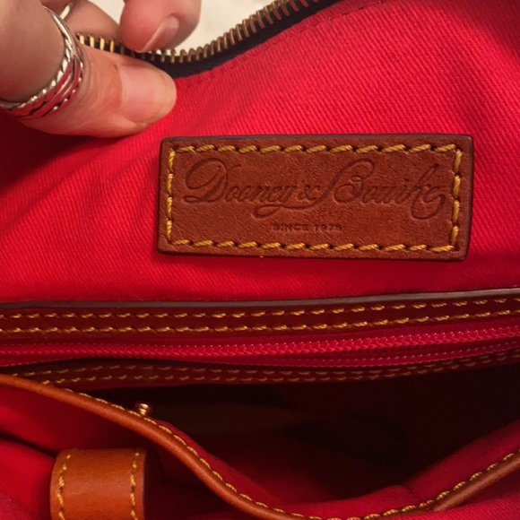 EUC Dooney & Bourke navy initial over shoulder satchel - Picture 4 of 16